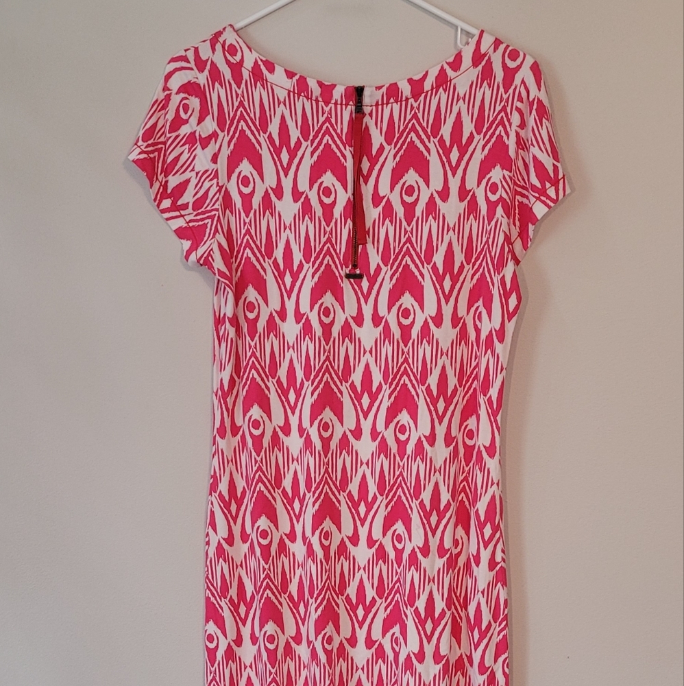 Hatley Nellie Shorline Teeshirt Dress Pink and White Size Medium - Picture 2 of 6